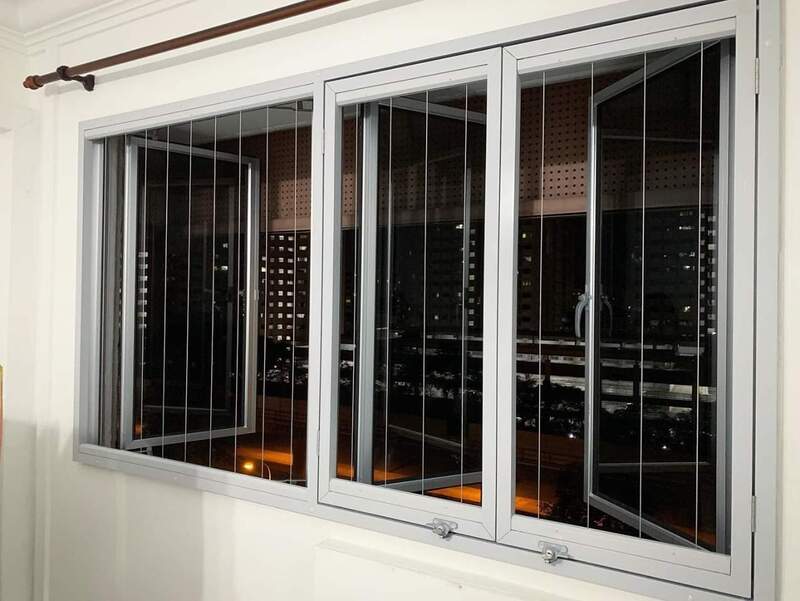 invisible grille casement on hdb window