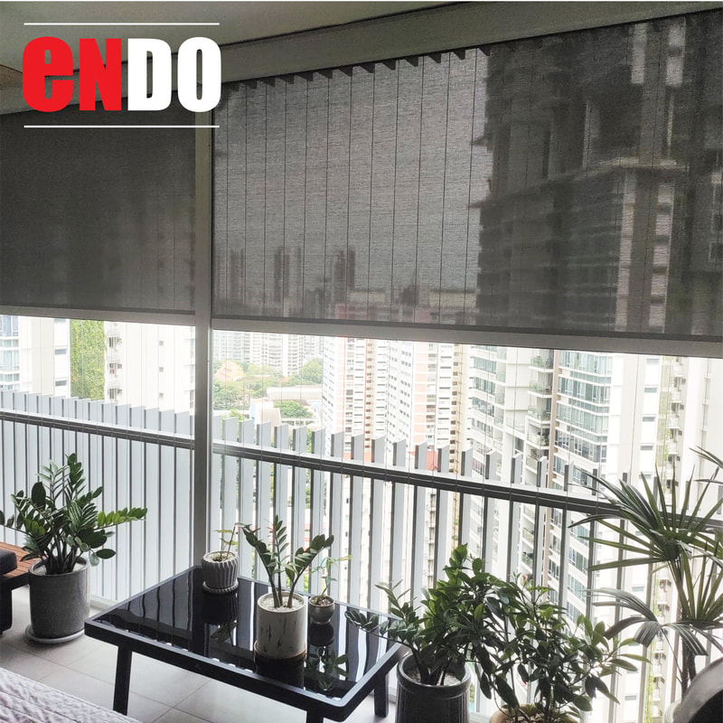 Zip Up Blinds : Balcony with Invisible Grilles